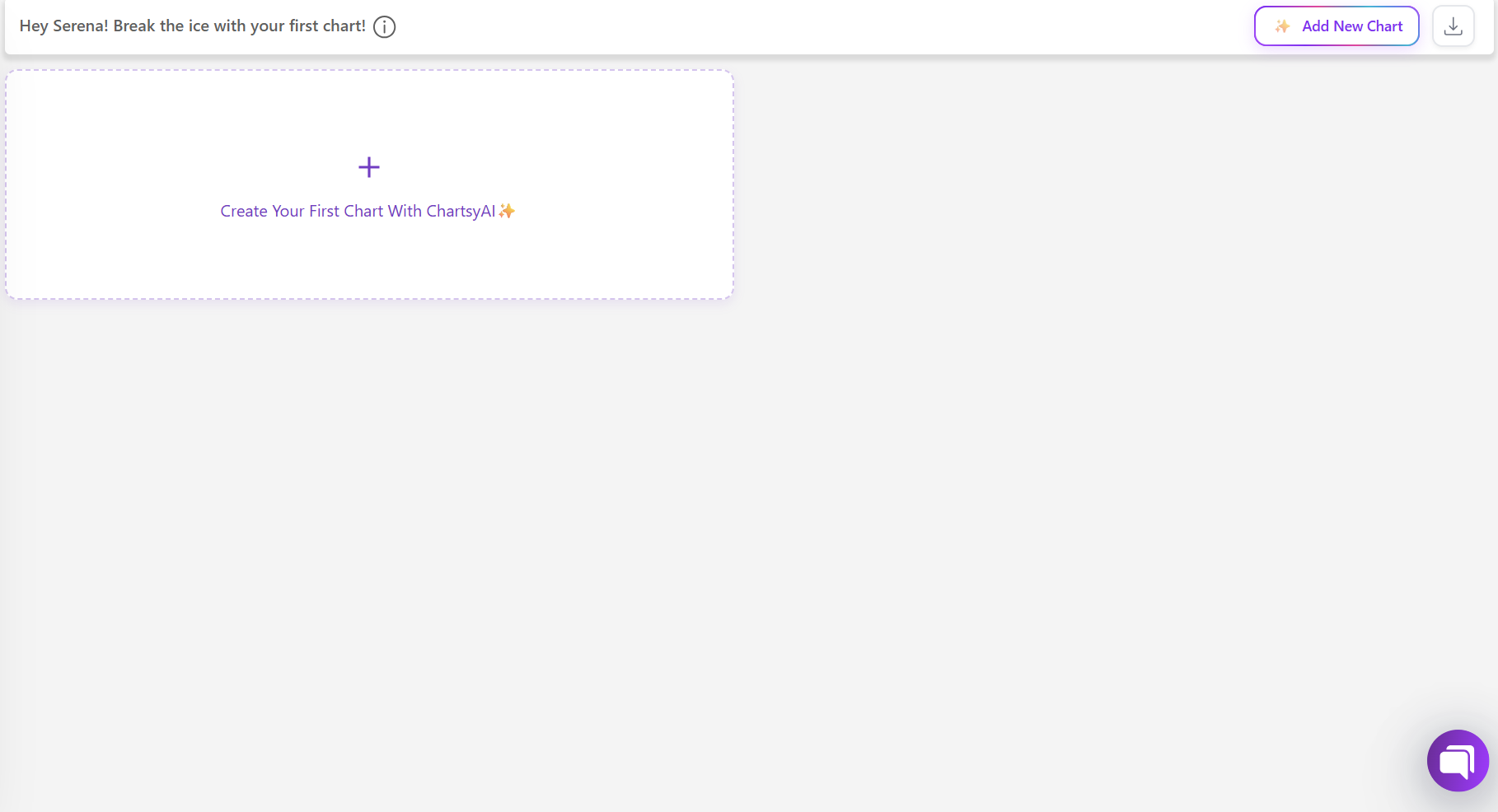 Blank Canvas dashboard with custom charts built from natural language questions