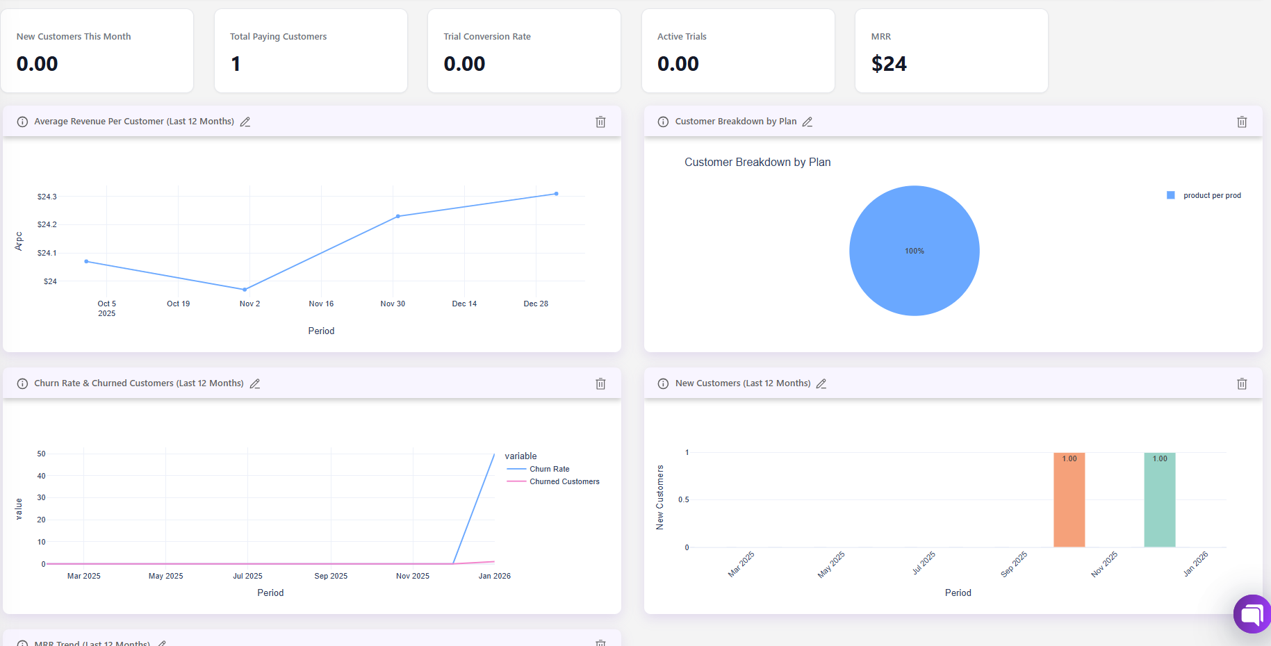 Early-Stage SaaS growth and traction dashboard template